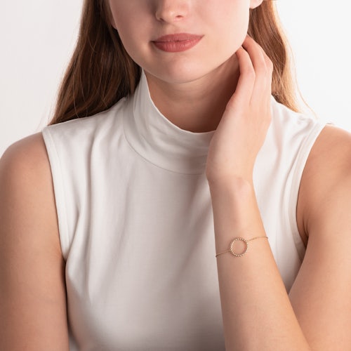 Bransoletka koło Savicki: srebrna pozłacana